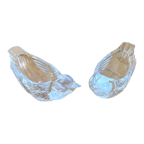 Cristal d’arques France Crystal bird candleholder set - Picture 5 of 14